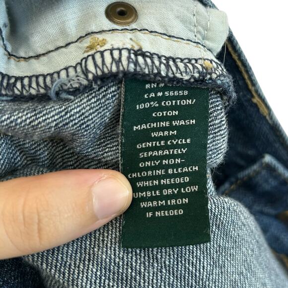 Lauren Ralph Lauren Paint Splatter Jeans Women's Sz 4 Medium Wash Artsy Mid Rise - Picture 6 of 6